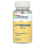 Solaray, L-Tyrosine, 500 mg, 100 Vegetarian Capsules UPC 076280049916 | HiLife Vitamins