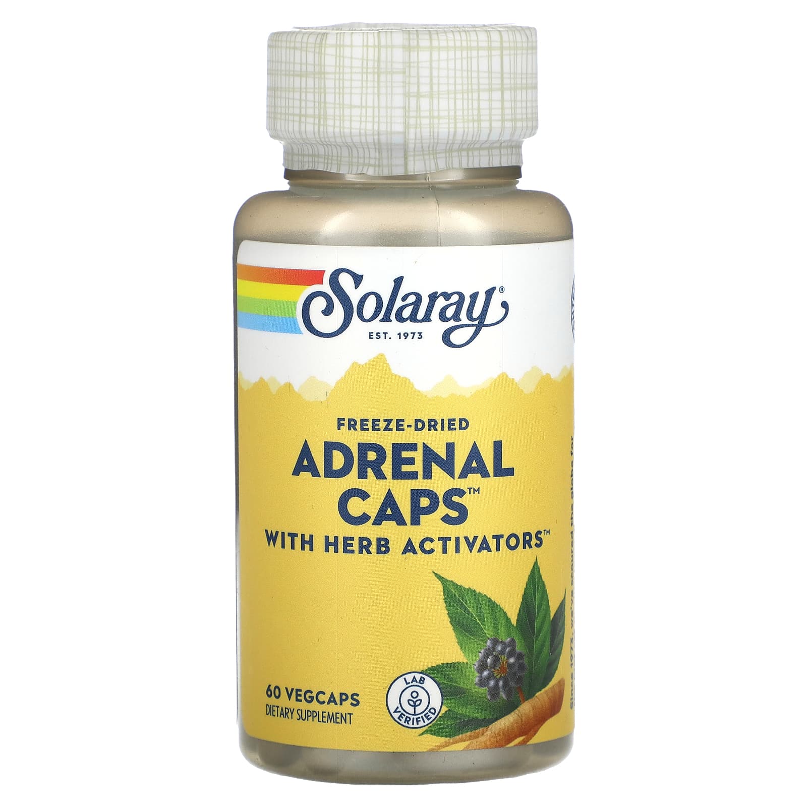 Solaray, Adrenal 170 mg, 60 VegCaps UPC 076280051001 | HiLife Vitamins