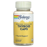 Solaray, Freeze Dried Thyroid Caps, 60 VegCaps - 076280052107 | Hilife Vitamins