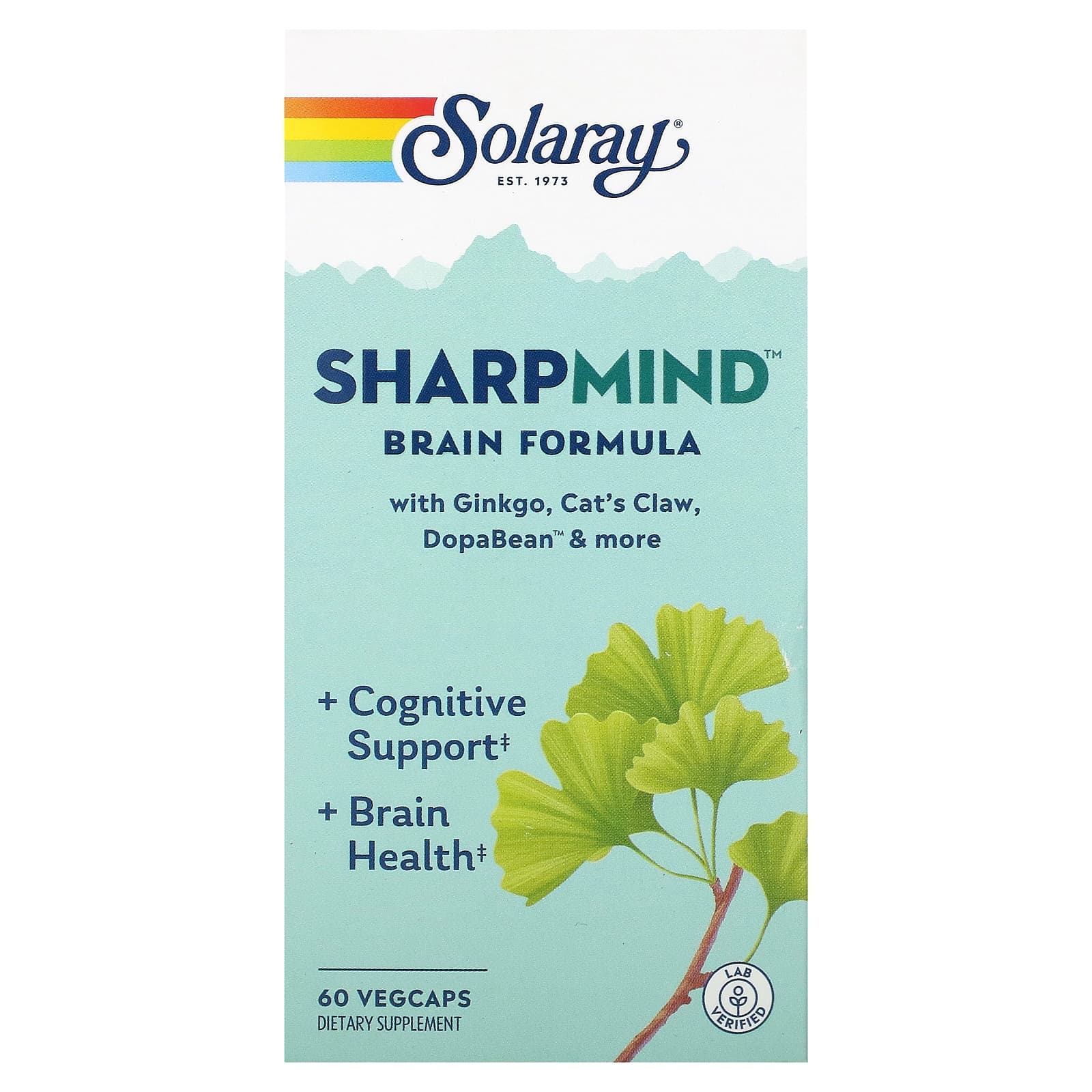 Solaray, SharpMind, Brain Formula, 60 VegCaps UPC 076280059038 | HiLife Vitamins