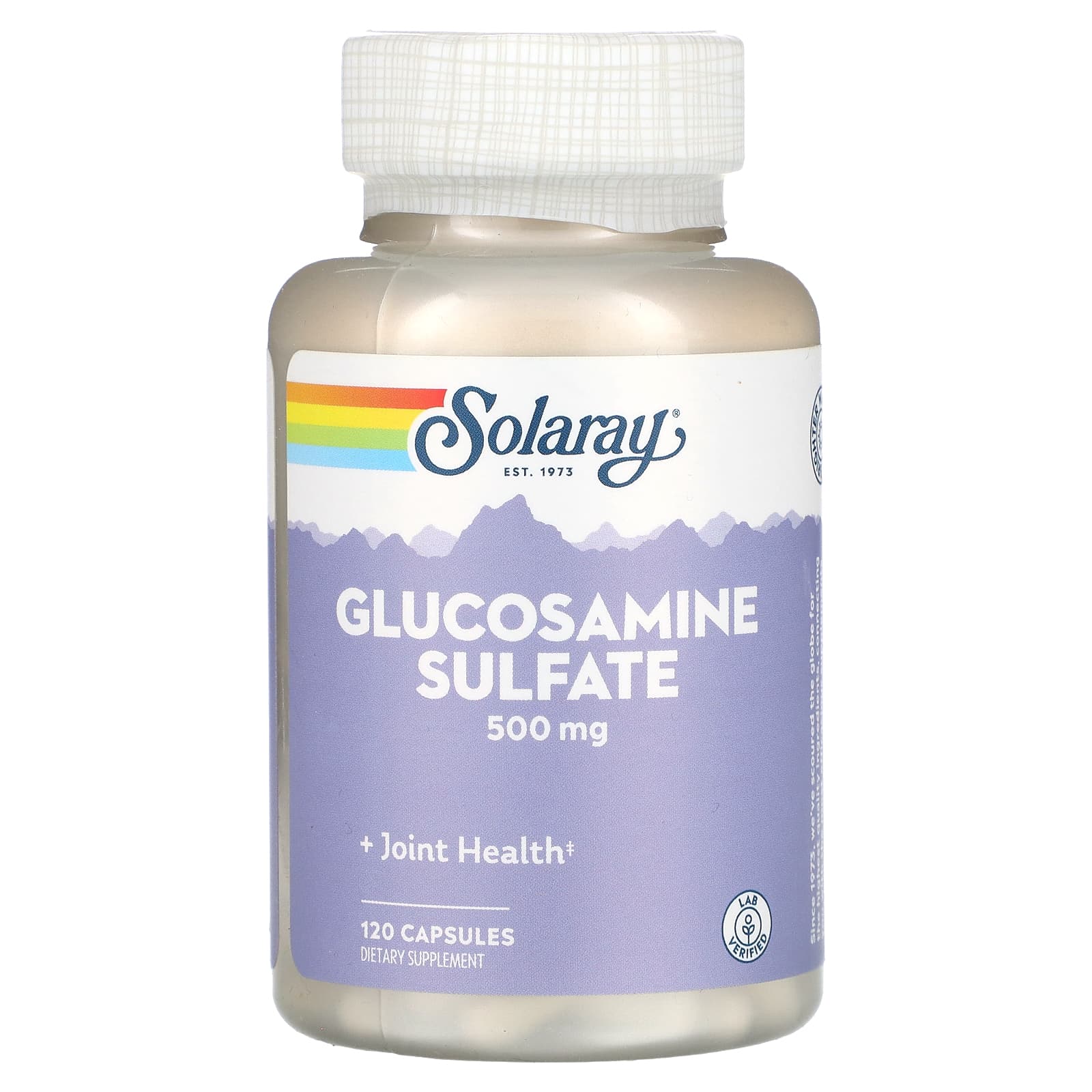 Solaray, Glucosamine Sulfate, 500 mg, 120 Capsules UPC 076280081459 | HiLife Vitamins