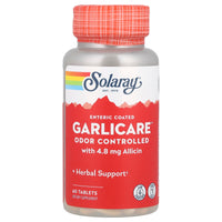 Solaray, One Daily GarliCare, 60 Enteric Coated Tablets - 076280082005 | Hilife Vitamins