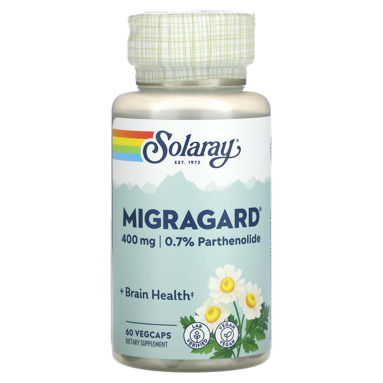 Solaray, MigraGard, 400 mg, 60 VegCaps UPC 076280083323 | HiLife Vitamins