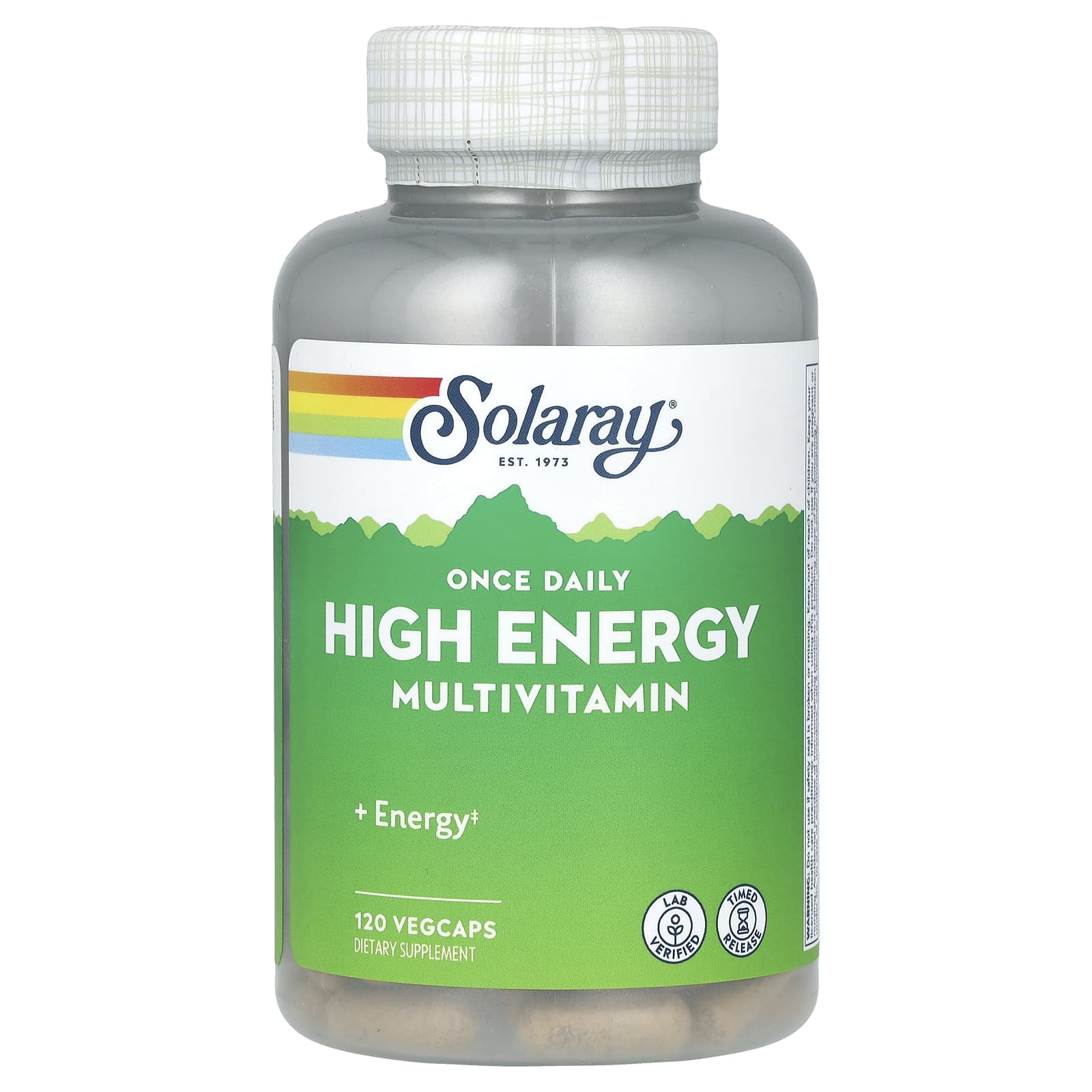 Solaray, Once Daily, High Energy Multivitamin, 120 VegCaps UPC 076280109016 | HiLife Vitamins