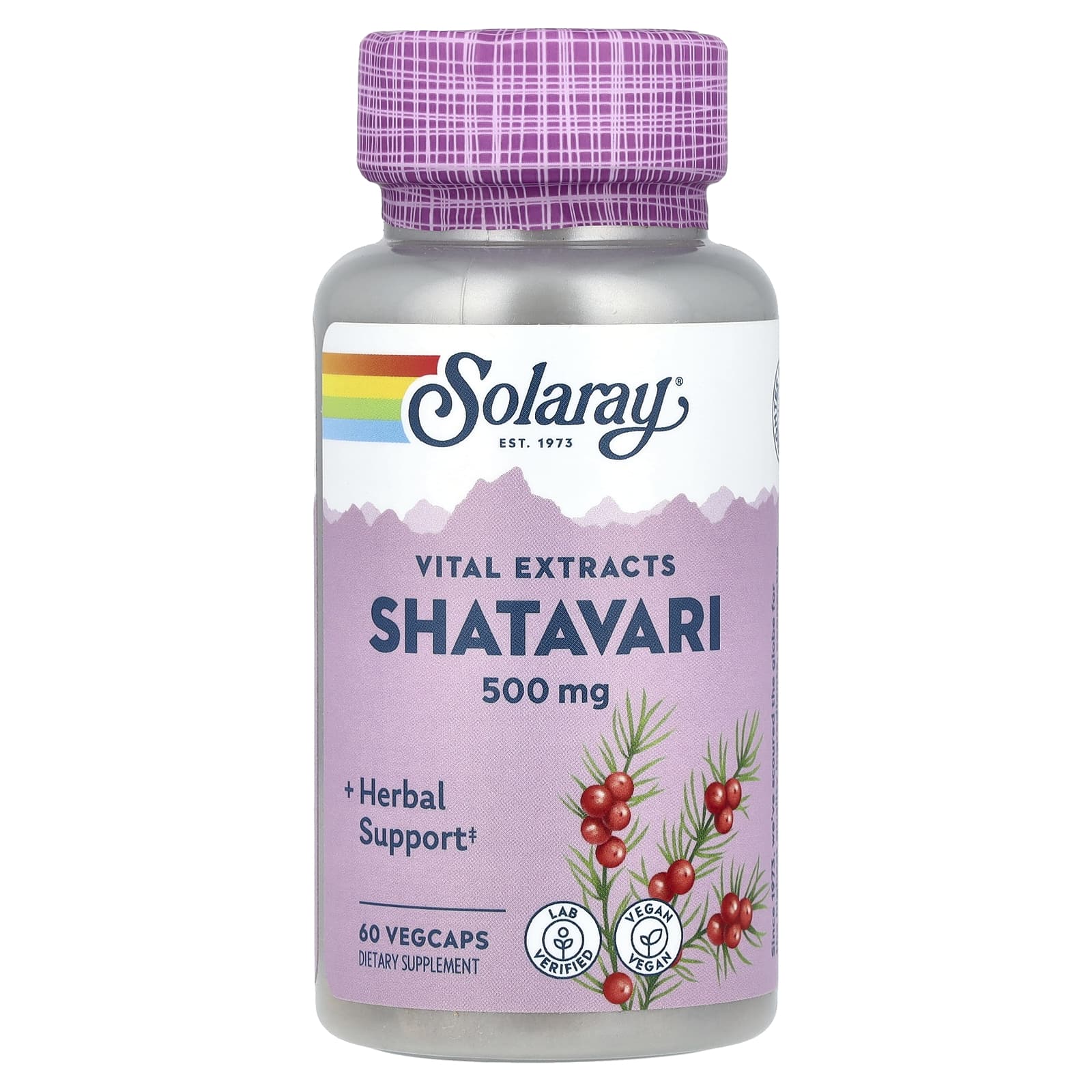 Solaray, Shatavari Root Extract, 500 mg, 60 VegCaps UPC 076280110999 | HiLife Vitamins