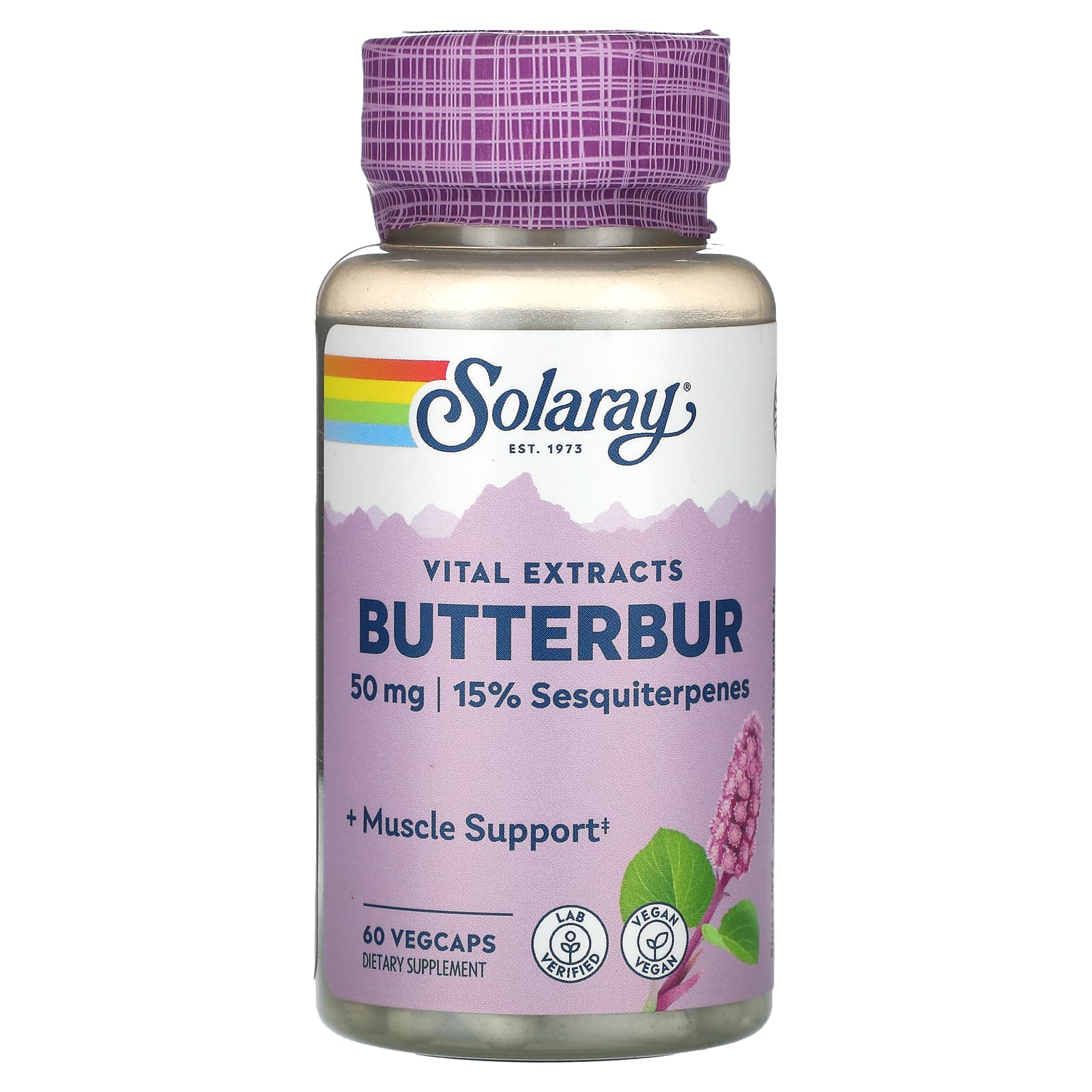 Solaray, Butterbur , 50 mg, 60 VegCaps UPC 076280116649 | HiLife Vitamins