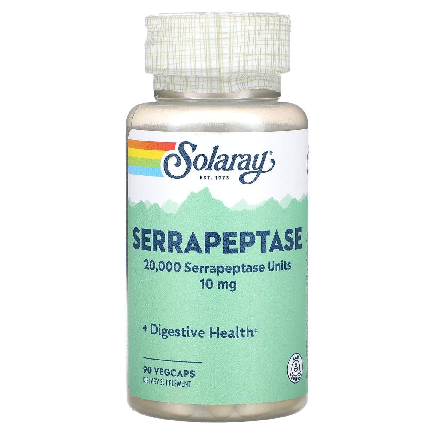 Solaray, Serrapeptase 10 mg, 90 VegCaps - 076280127195 | Hilife Vitamins