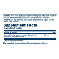 Solaray, Vital Extracts, Turmeric, 300 mg, 120 VegCaps UPC 076280129281 | Hilife Vitamins