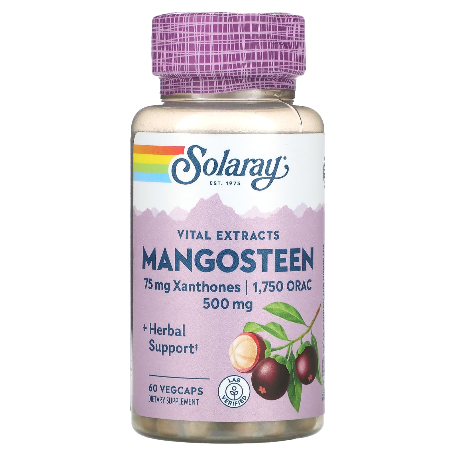 Solaray, Mangosteen Extract 500mg, 60 VegCaps UPC 076280138979 | HiLife Vitamins