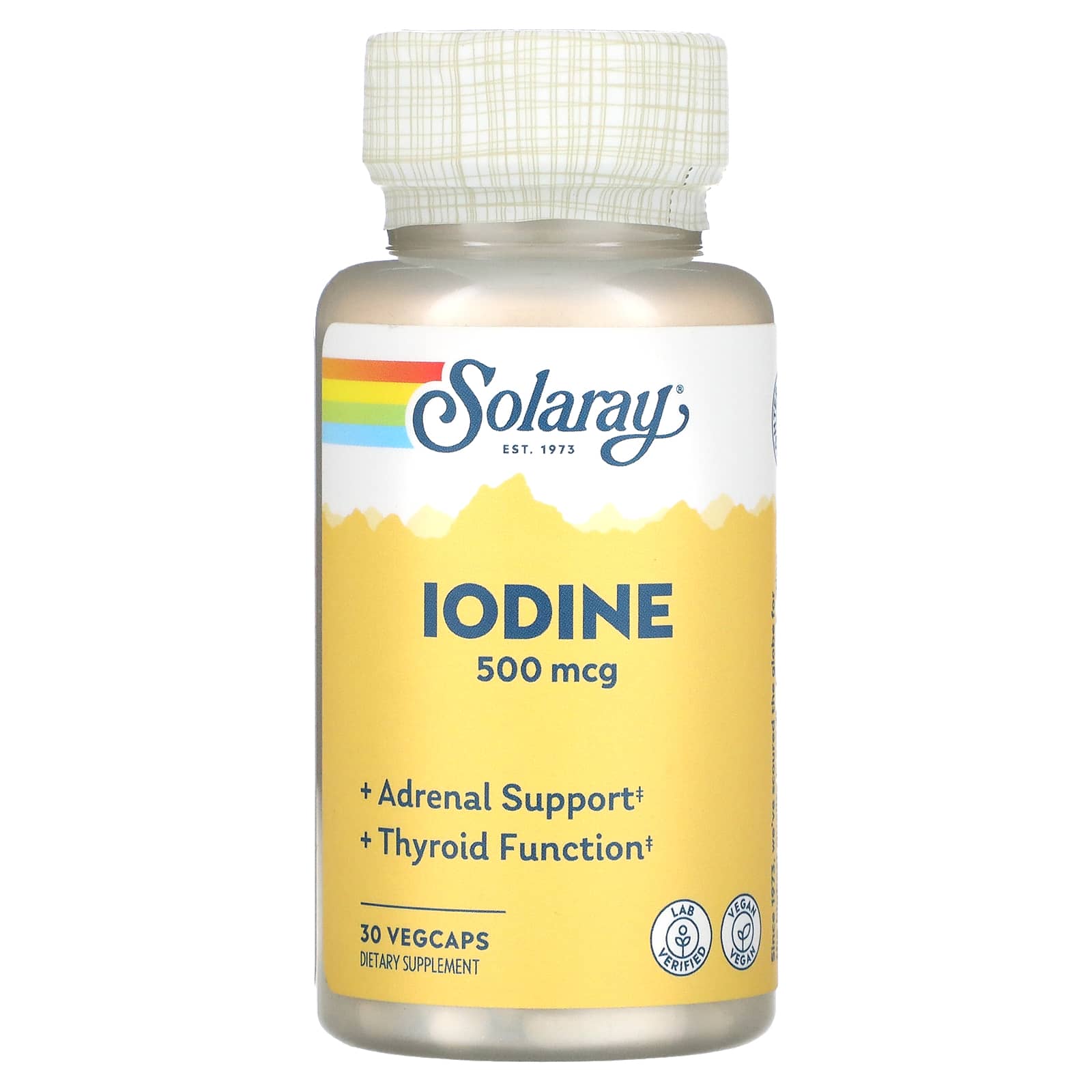Solaray, Iodine as Potassium Iodide, 30 VegCaps UPC 076280142600 | HiLife Vitamins