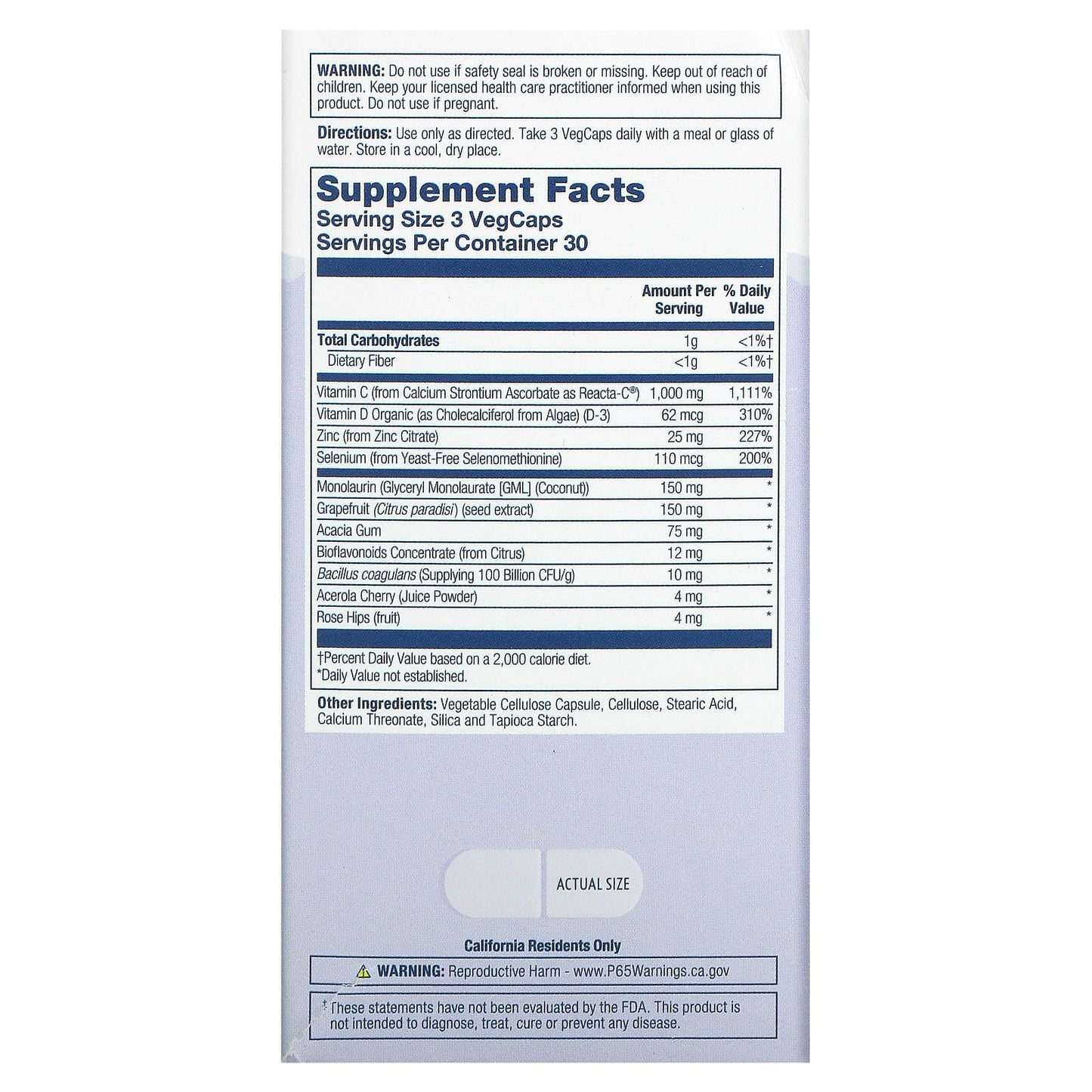 Solaray, ImmuFight Maximum Daily Defens, 90 VegCaps UPC 076280146714 | HiLife Vitamins