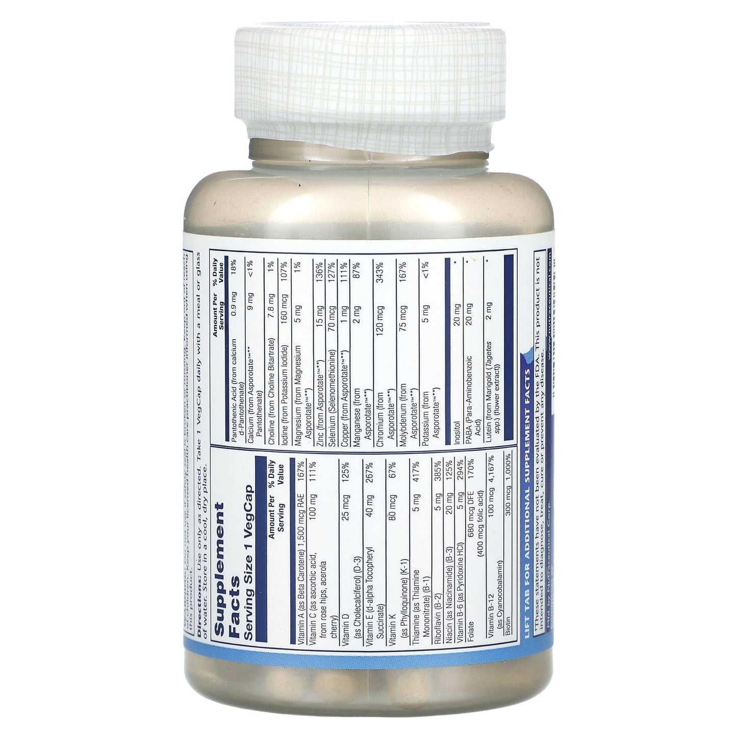 Solaray, Once Daily Active Man Multivitamin, 90 VegCaps UPC 076280200553 | HiLife Vitamins
