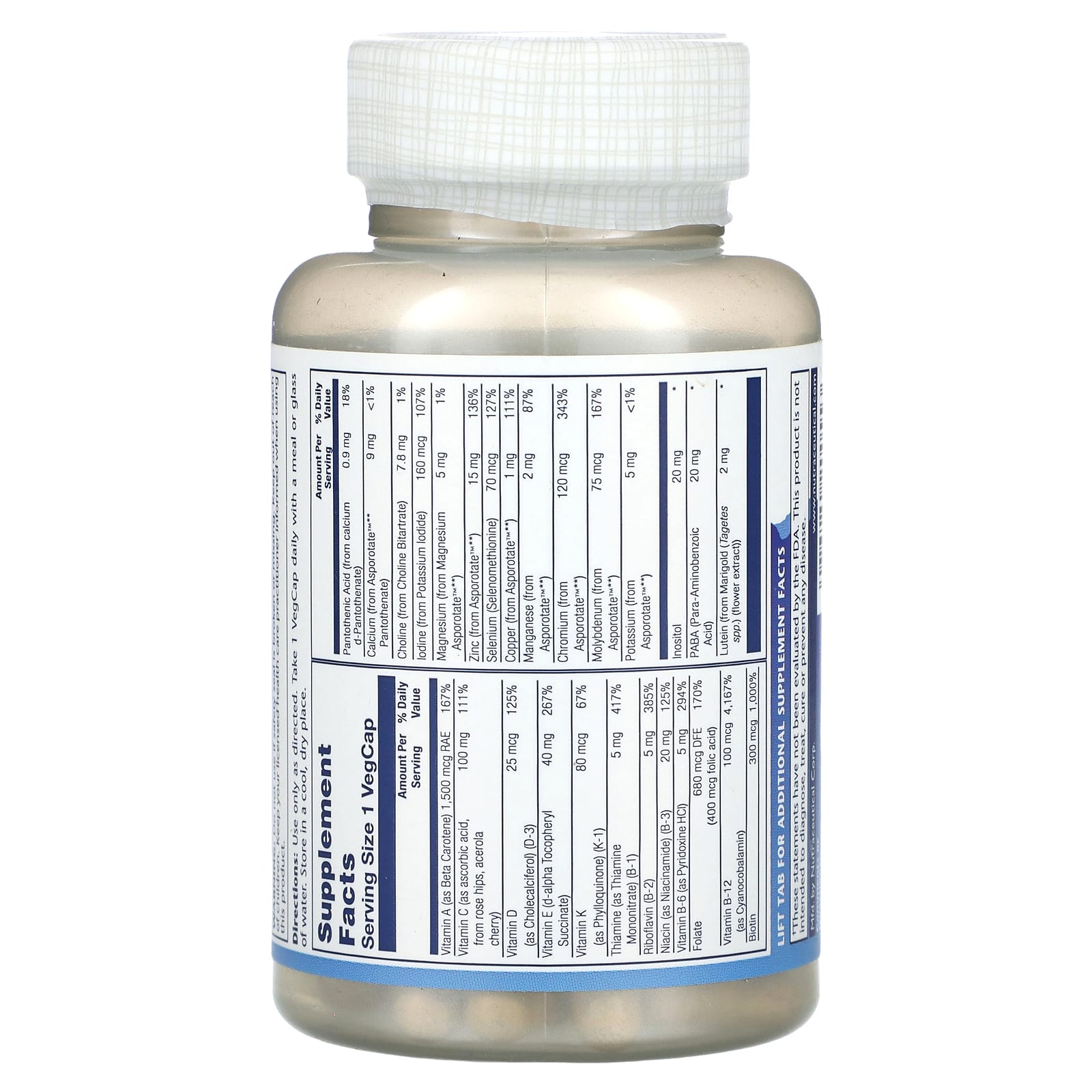 Solaray, Once Daily Active Man Multivitamin, 90 VegCaps UPC 076280200553 | HiLife Vitamins
