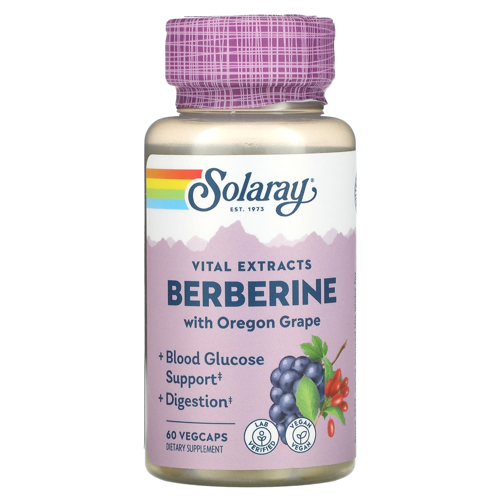 Solaray, Berberine Special Formula, 60 VegCaps - 076280206777 | Hilife Vitamins