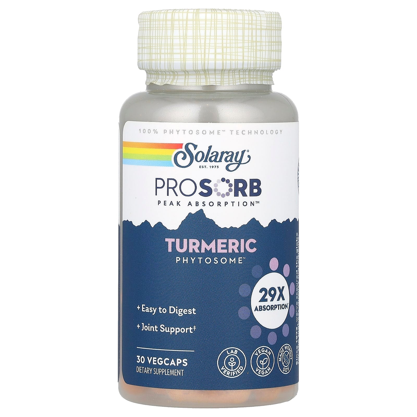 Solaray, Turmeric Phytosome, 30 Vegcaps UPC 076280229639 | HiLife Vitamins