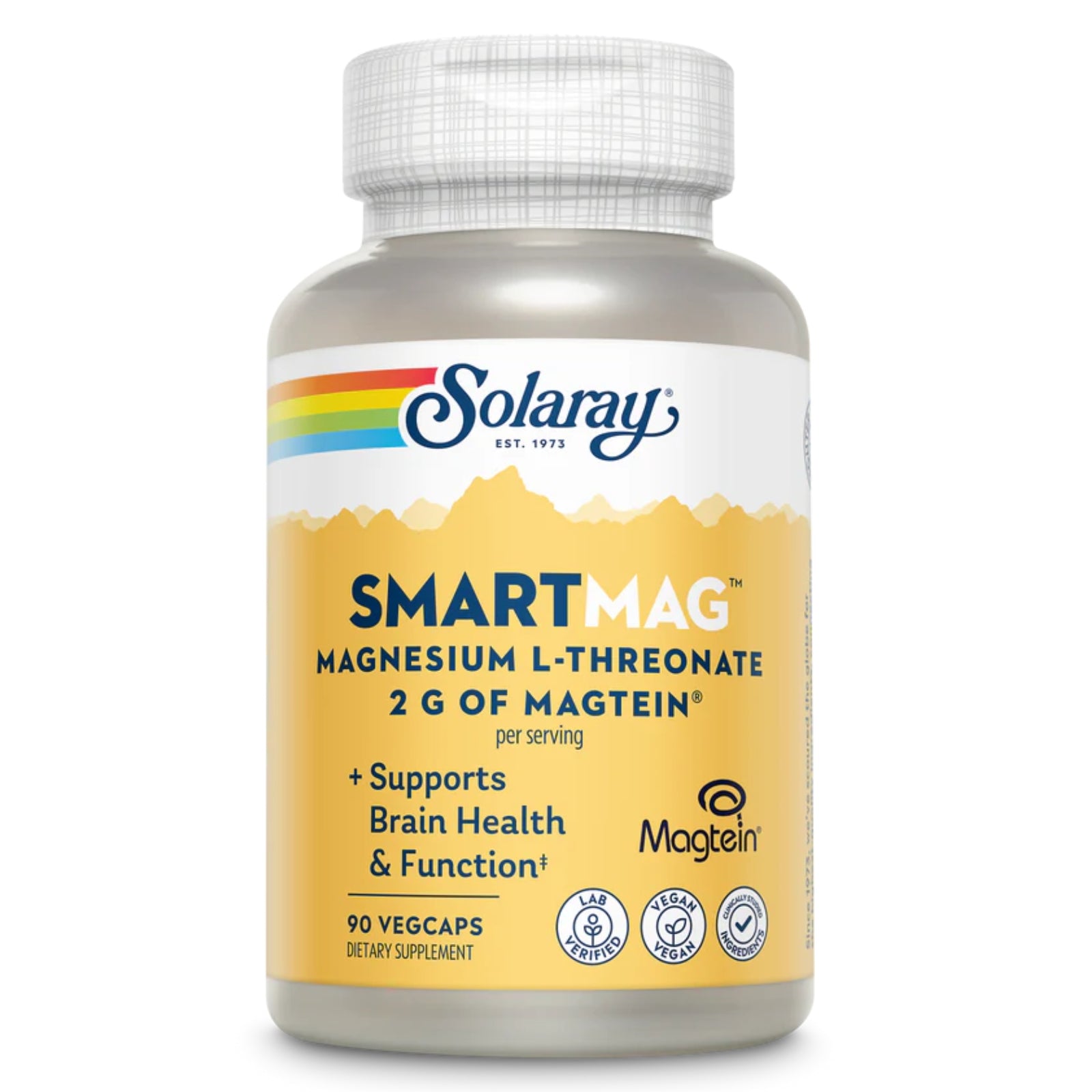 Solaray, SmartMag, Magnesium L-Threonate, 90 VegCaps UPC 076280252439 | HiLife Vitamins