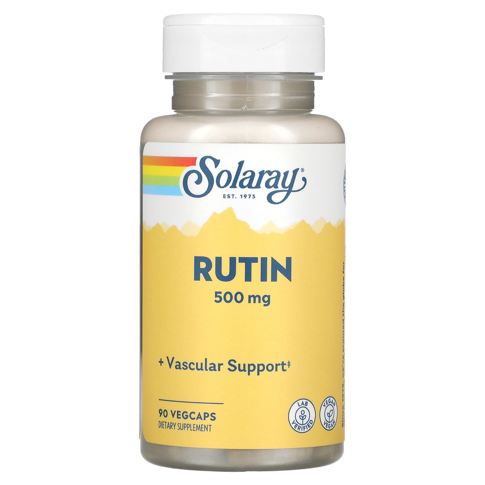 Solaray, Rutin, 500 mg, 90 VegCaps UPC 076280329896 | HiLife Vitamins