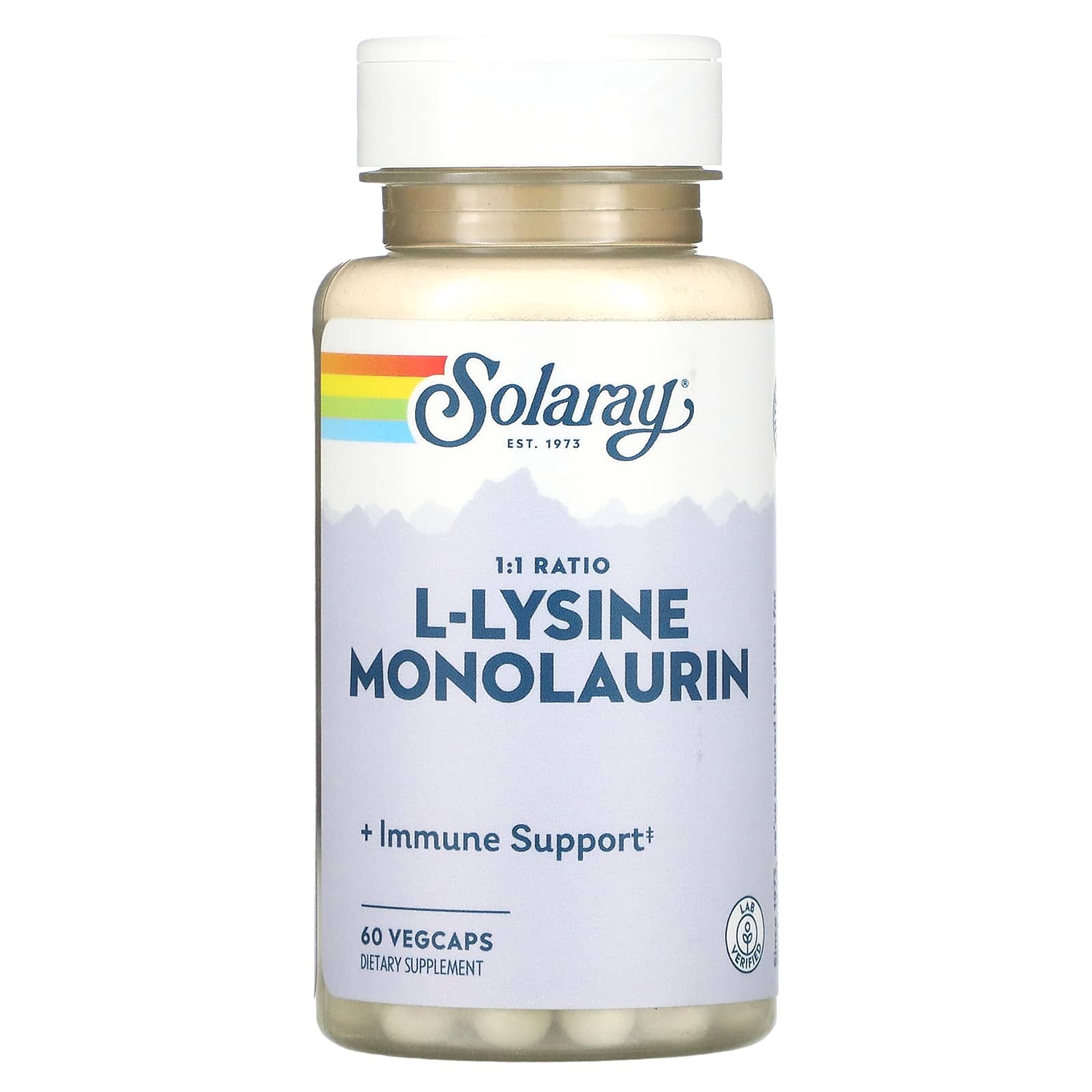 Solaray, L-Lysine Monolaurin 1:1 Ratio, 60 Vegetarian Capsules UPC 076280352818 | HiLife Vitamins