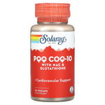 Solaray, PQQ, CoQ-10 with NAC & Glutathione, 30 VegCaps UPC 076280365108 | HiLife Vitamins