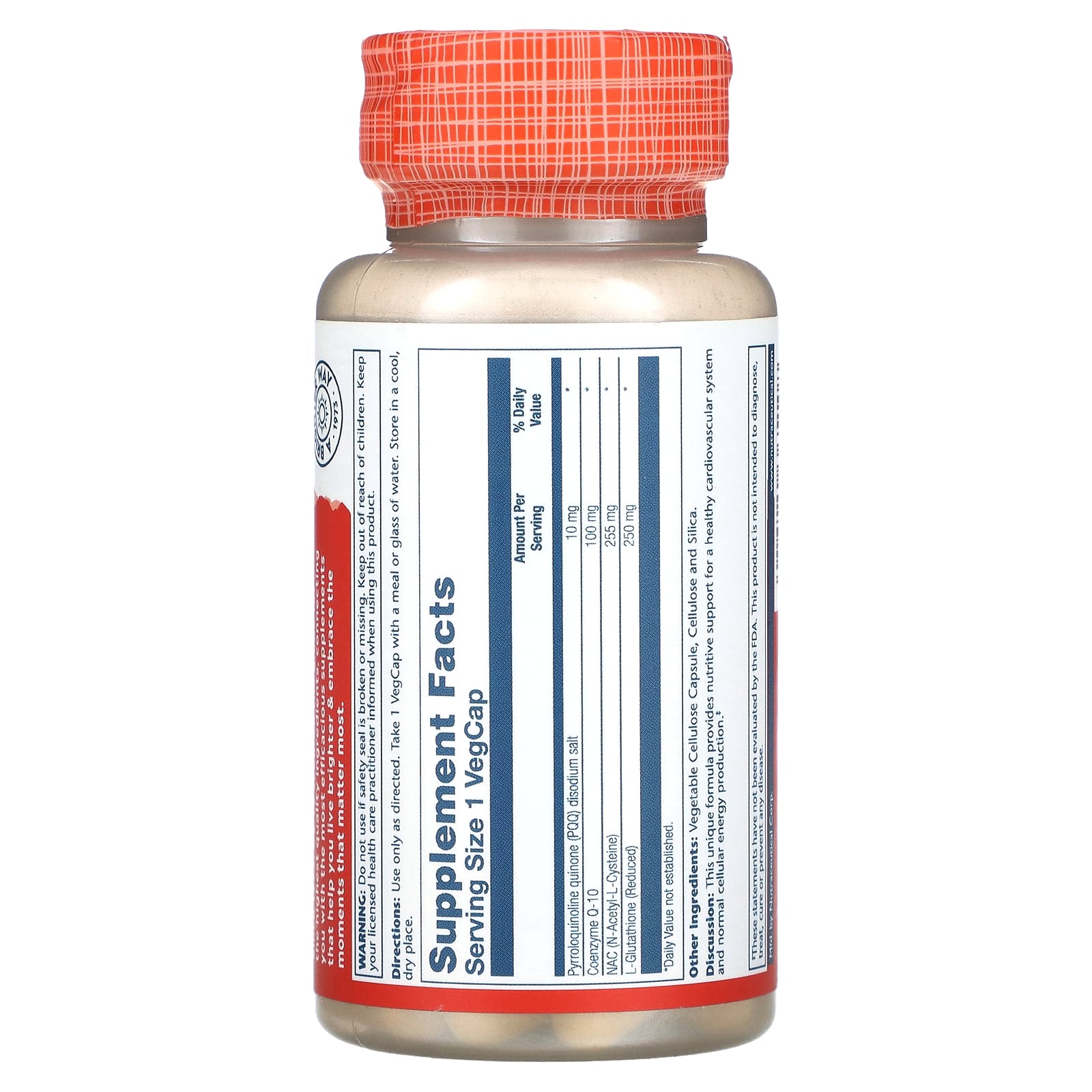 Solaray, PQQ, CoQ-10 with NAC & Glutathione, 30 VegCaps - 076280365108 | HiLife Vitamins Solaray, PQQ, CoQ-10 with NAC & Glutathione, 30 VegCaps - 076280365108 | HiLife Vitamins