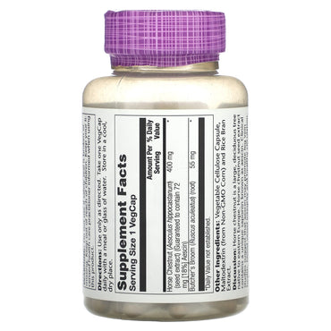 Solaray, Horse Chestnut Extract 400mg, 120 VegCaps UPC 076280366594 | HiLife Vitamins