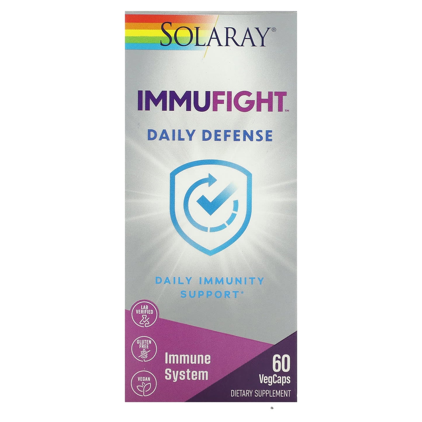 Solaray, ImmuFight Daily Defense, 60 VegCaps UPC 076280370201 | HiLife Vitamins
