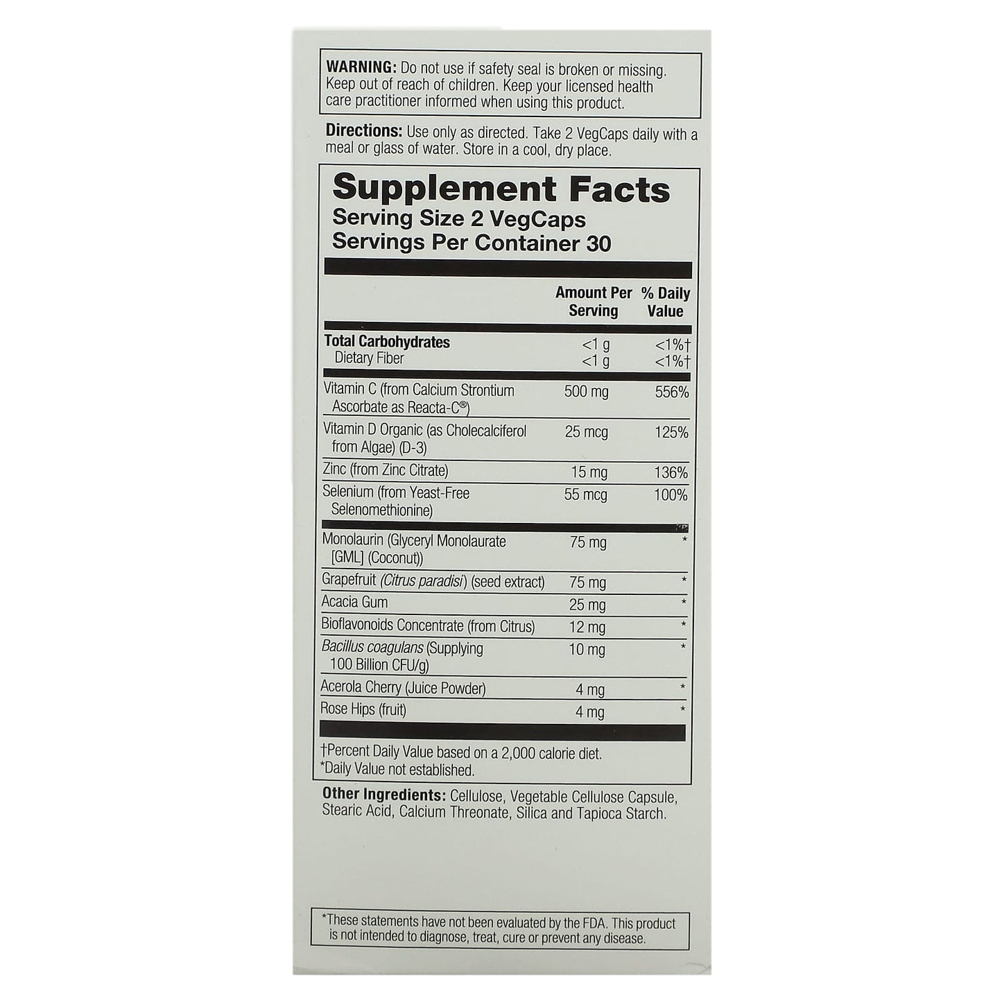 Solaray, ImmuFight Daily Defense, 60 VegCaps UPC 076280370201 | HiLife Vitamins