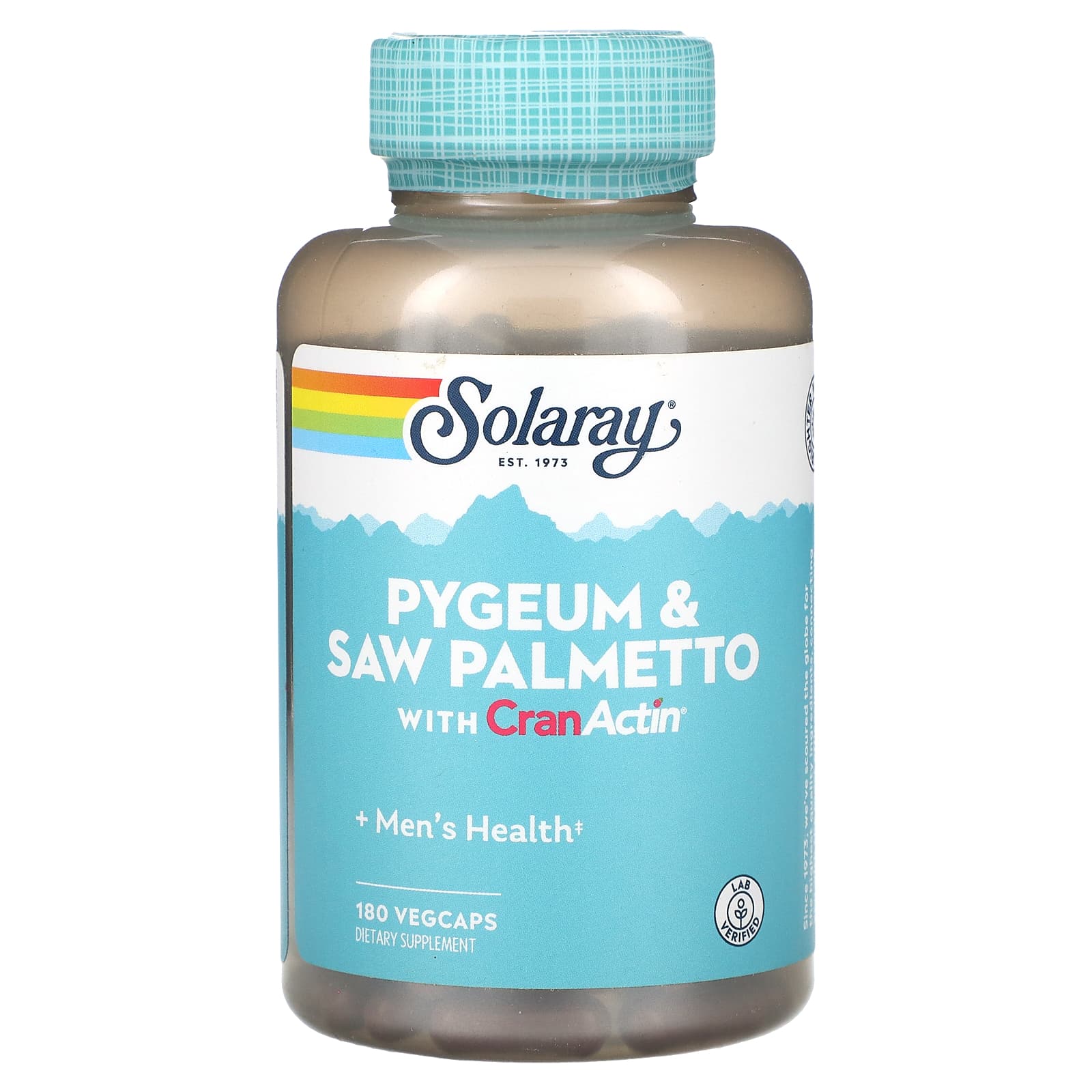 Solaray, Pygeum & Saw Palmetto with CranActin, 180 VegCaps UPC 076280376913 | HiLife Vitamins