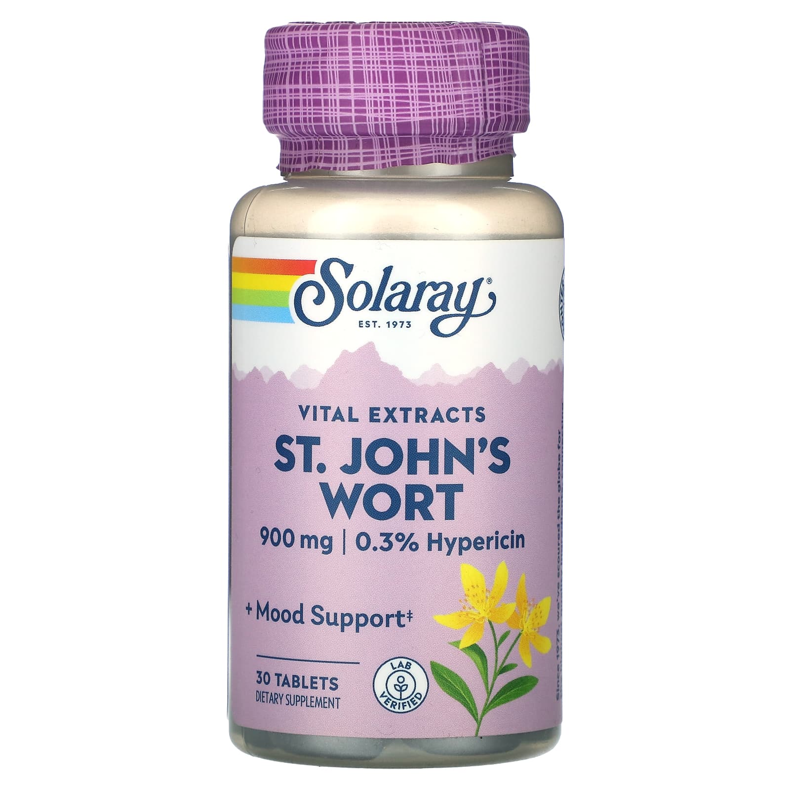 Solaray, Vital Extracts, St. John’s Wort, 900 mg, 30 Tablets UPC 076280377675 | HiLife Vitamins