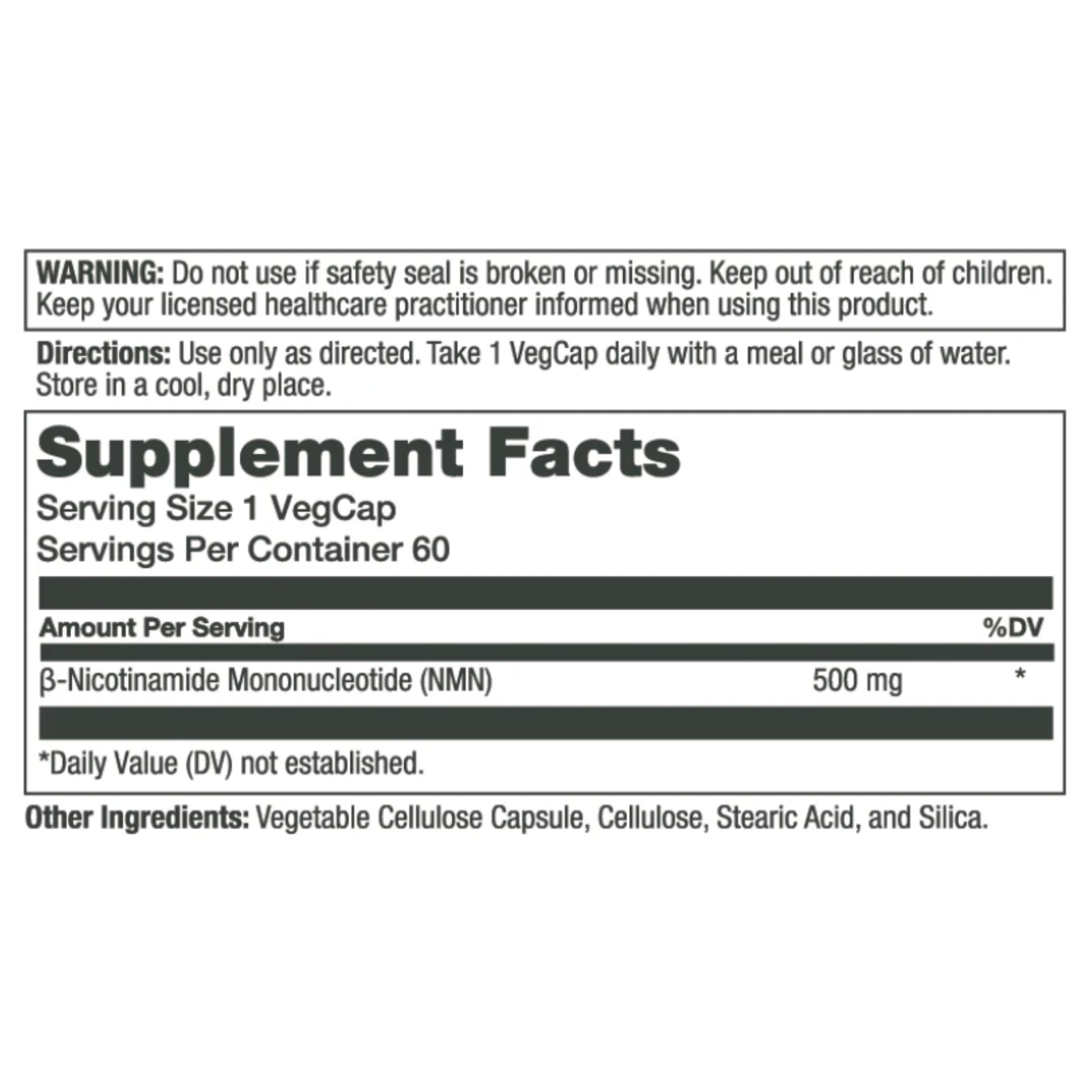 Solaray, NMN, 60 VegCaps UPC 076280398571 | Hilife Vitamins