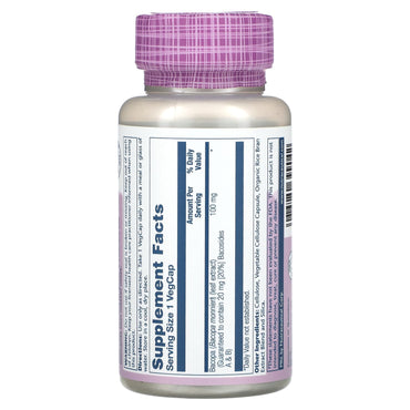 Solaray, Vital Extracts, Bacopa, 100 mg, 60 VegCaps UPC 076280399042 | HiLife Vitamins