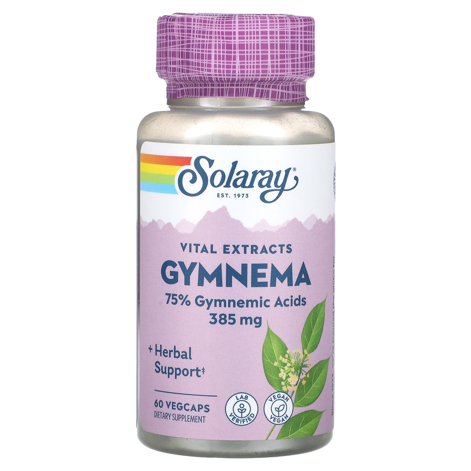 Solaray, Gymnema, Vital Extracts, 385 mg, 60 VegCaps UPC 076280399110 | HiLife Vitamins