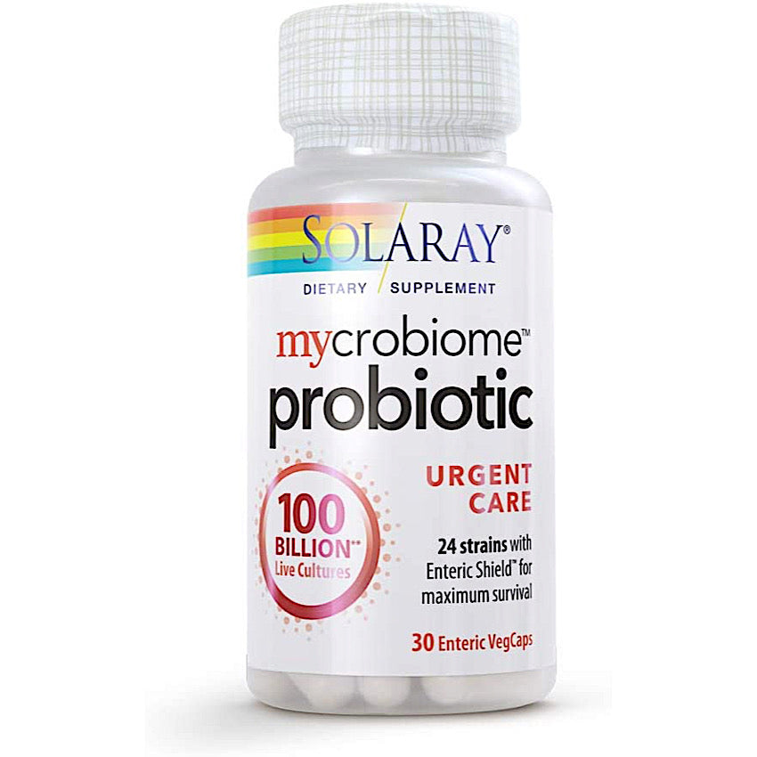 Solaray, Mycrobiome Probiotic Urgent Care, 30 Enteric VegCaps UPC 076280403213 | HiLife Vitamins