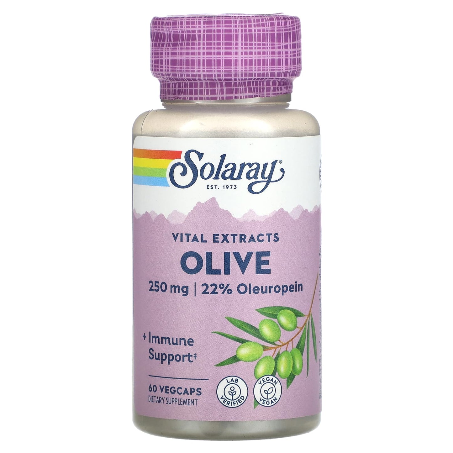 Solaray, Vital Extracts, Olive, 250 mg, 60 VegCaps UPC 076280404562 | HiLife Vitamins