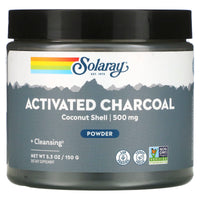 Solaray, Activated Coconut Charcoal Powder, 500 mg, 5.3 oz UPC 076280426083 | HiLife Vitamins