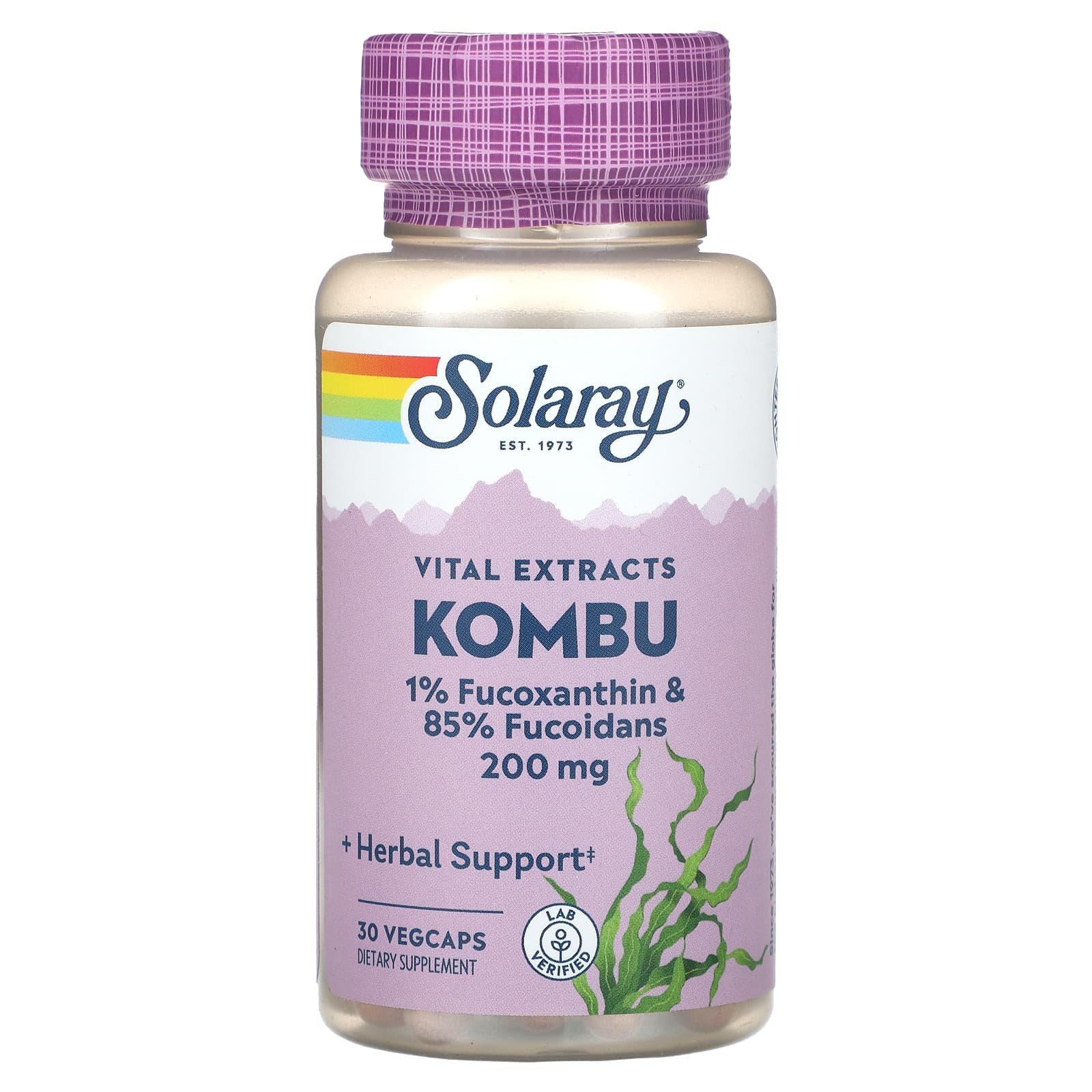 Solaray, Vital Extracts, Kombu, 200 mg, 30 VegCaps UPC 076280429077 | HiLife Vitamins
