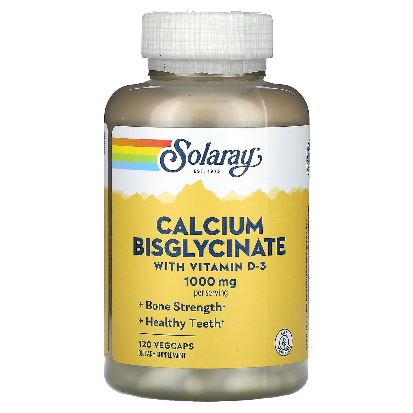 Solaray, Calcium Bisglycinate, With Vitamin D-3, 250 mg, 120 VegCaps UPC 076280457940 | HiLife Vitamins