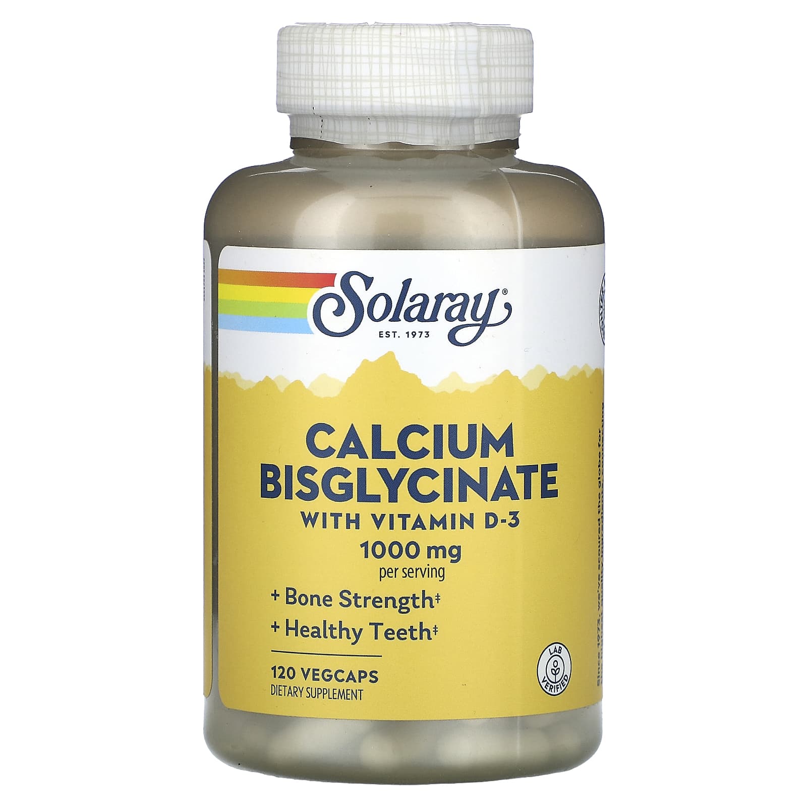 Solaray, Calcium Bisglycinate, With Vitamin D-3, 250 mg, 120 VegCaps UPC 076280457940 | HiLife Vitamins