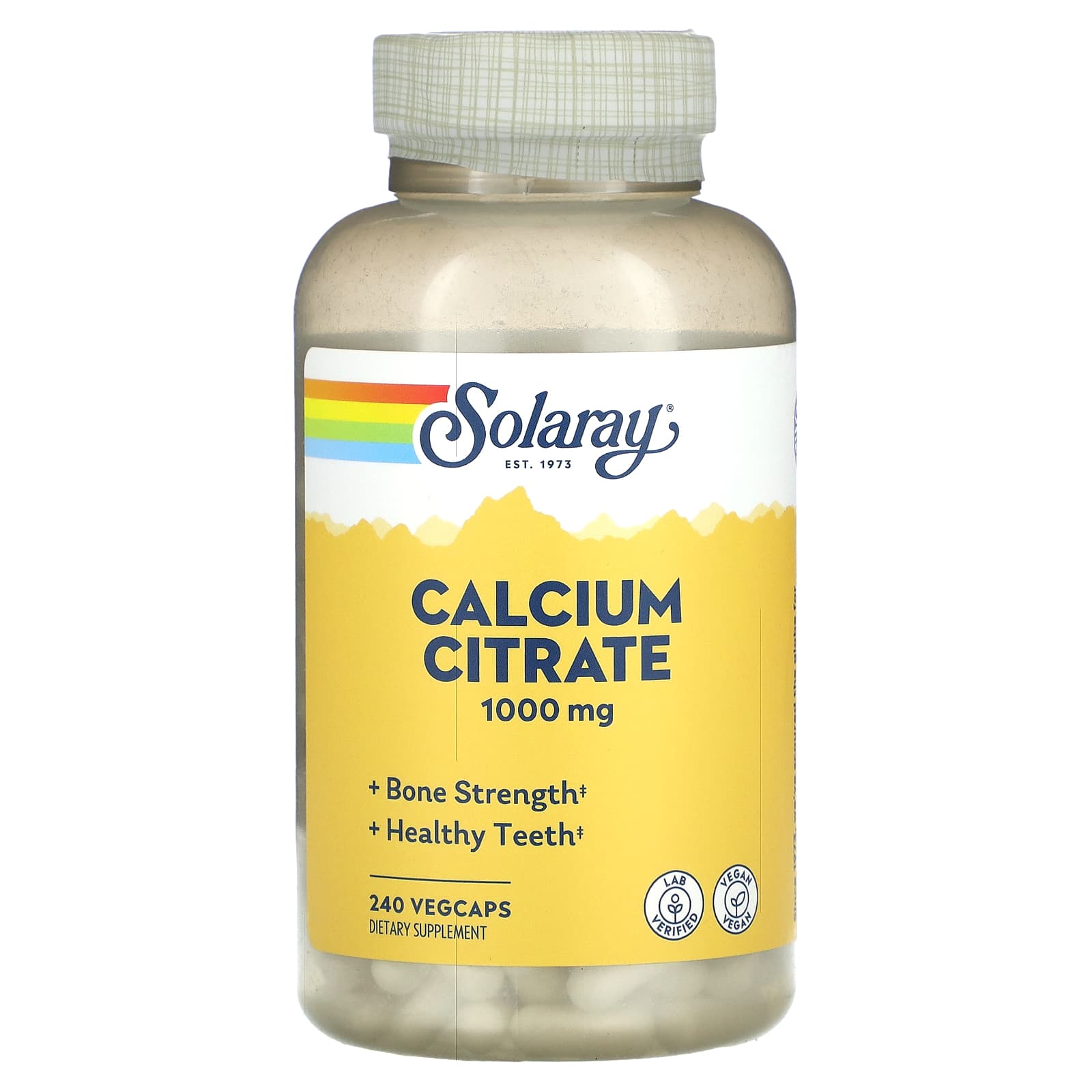Solaray, Cal Citrate 1000 mg, 240 VegCaps UPC 076280458527 | HiLife Vitamins