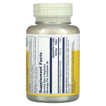 Solaray, Magnesium Citrate, 90 Capsules UPC 076280463019 | HiLife Vitamins