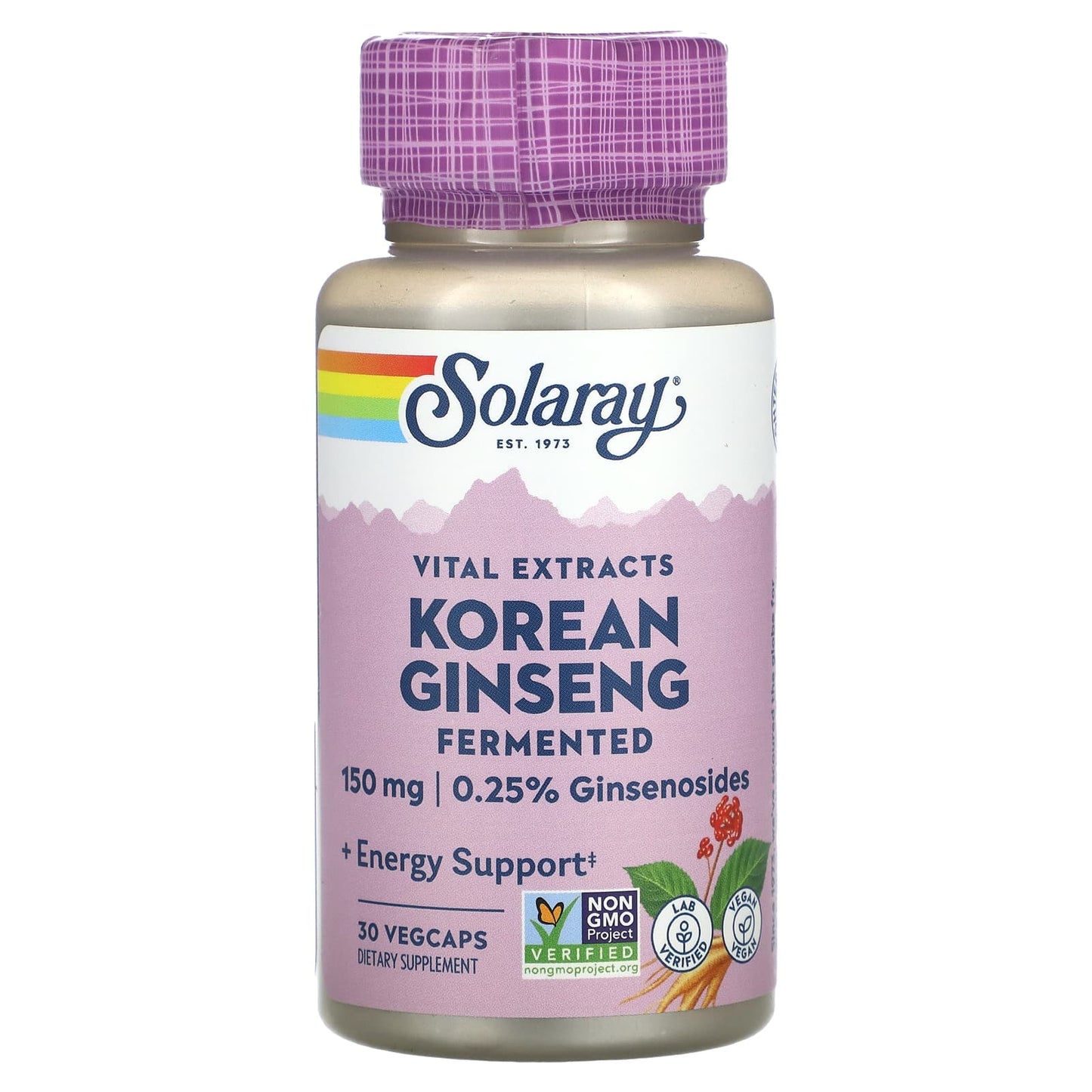 Solaray, Fermented Ginseng, 30 VegCaps UPC 076280464795 | HiLife Vitamins
