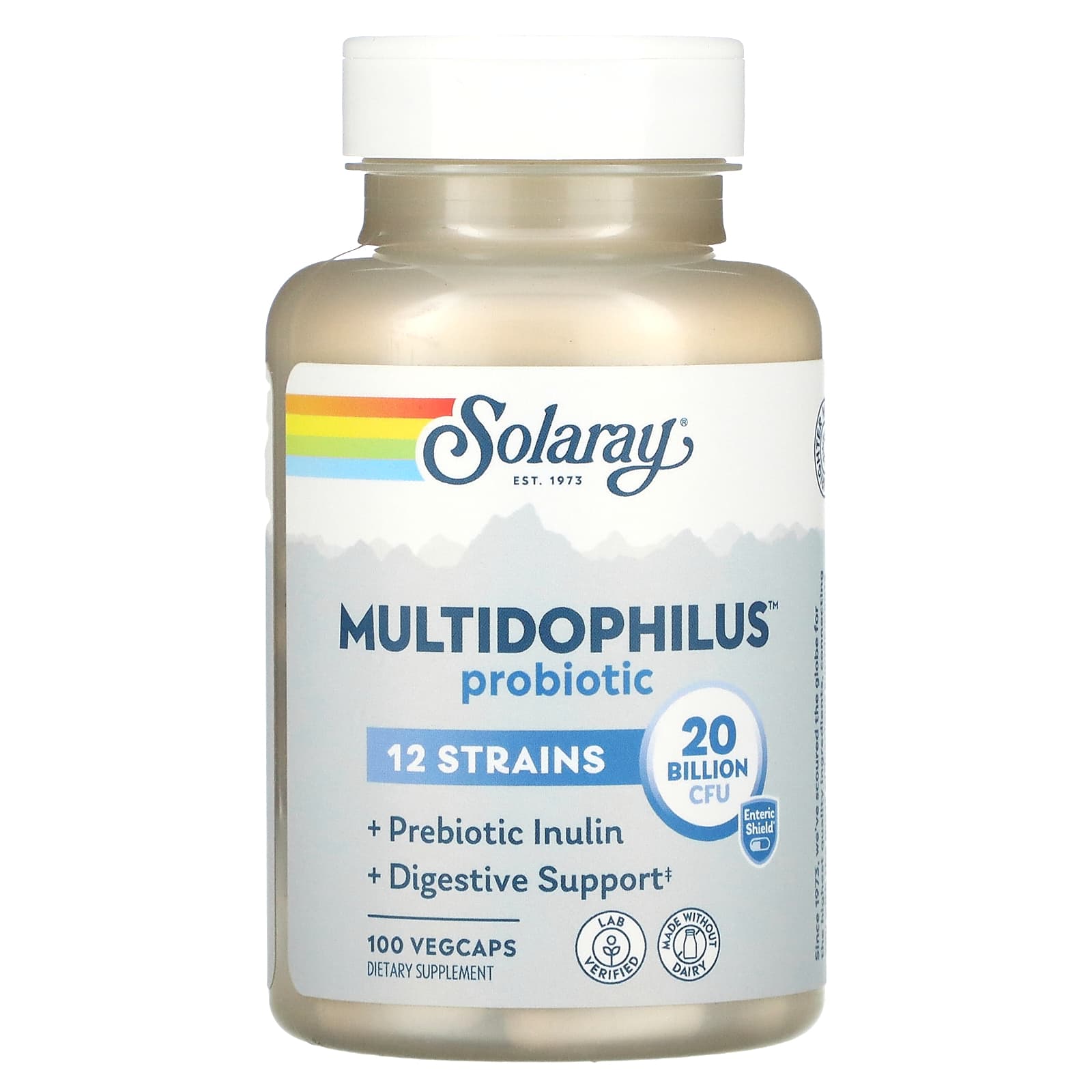 Solaray, Multidophilus™ Probiotic, 20 Billion CFU, 100 VegCaps UPC 076280493009 | HiLife Vitamins