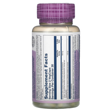 Solaray, Advanced Formula, Bergamot, Cardiovascular Support, 60 VegCaps UPC 076280494167 | HiLife Vitamins
