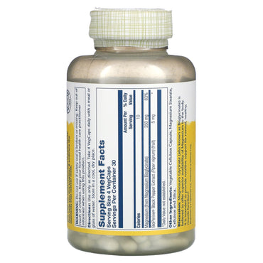 Solaray, Magnesium Glycinate 350 Mg, 120 VegCaps UPC 076280549010 | HiLife Vitamins