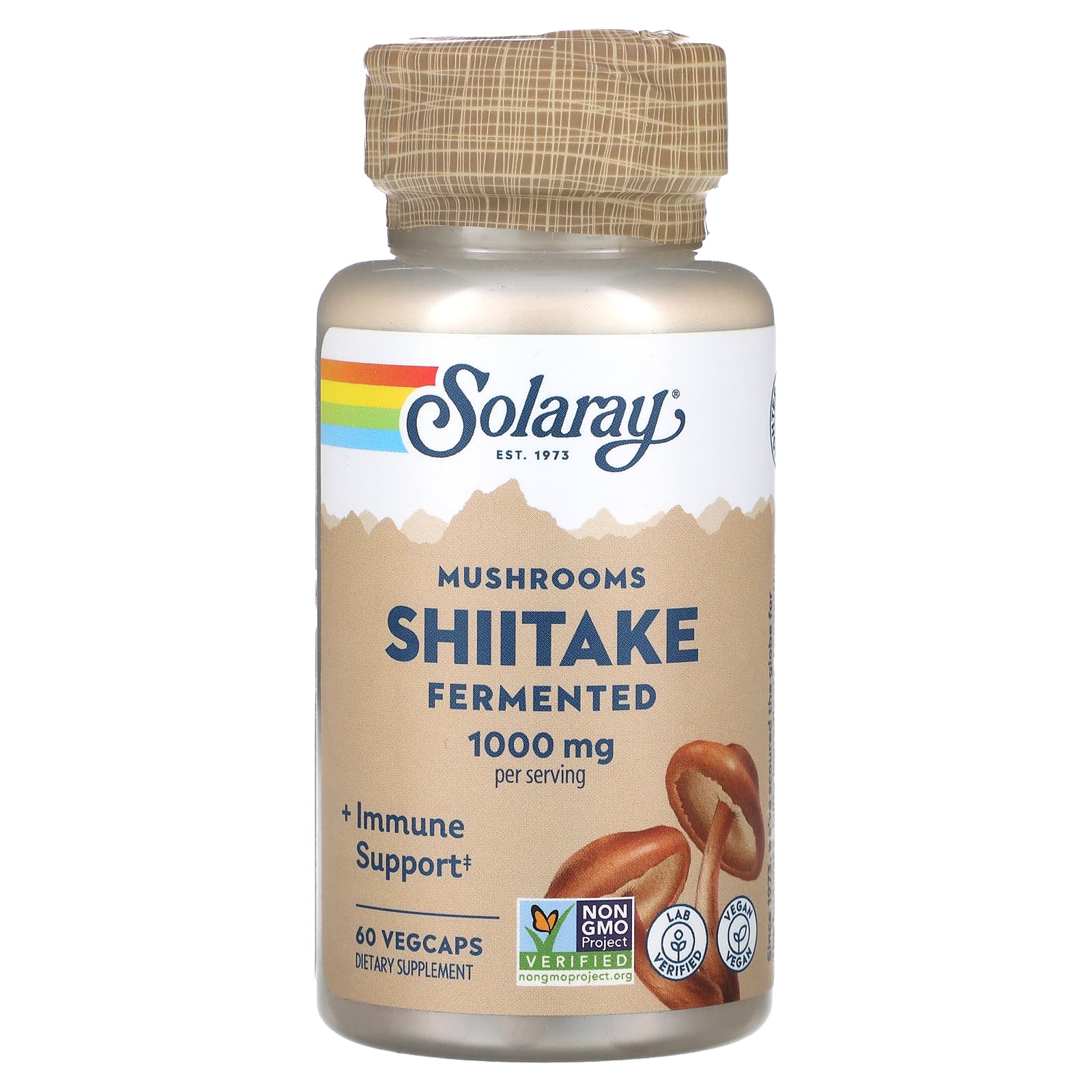 Solaray, Fermented Shiitake Mushrooms, 500 mg, 60 VegCaps UPC 076280550580 | HiLife Vitamins