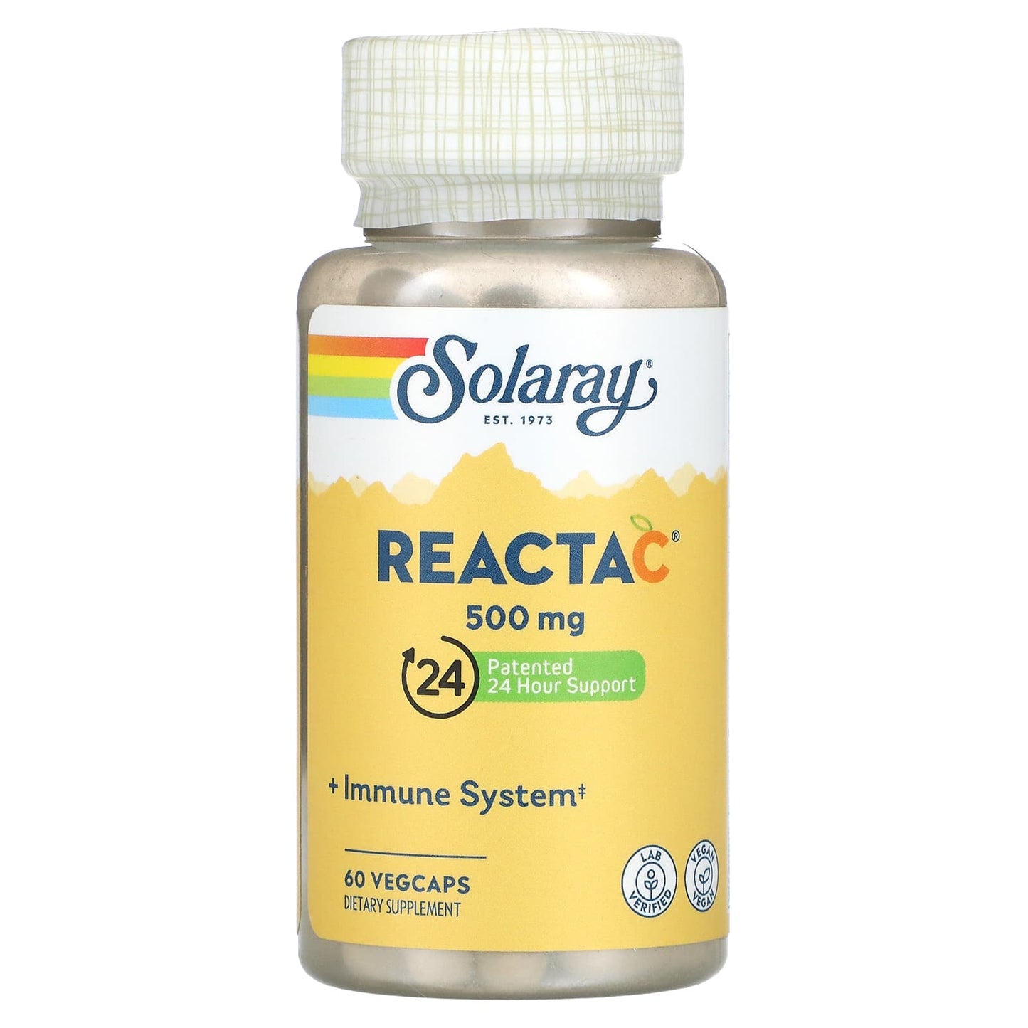 Solaray, Reacta-C w/Bioflav 500mg, 60 VegCaps - 076280559620 | Hilife Vitamins
