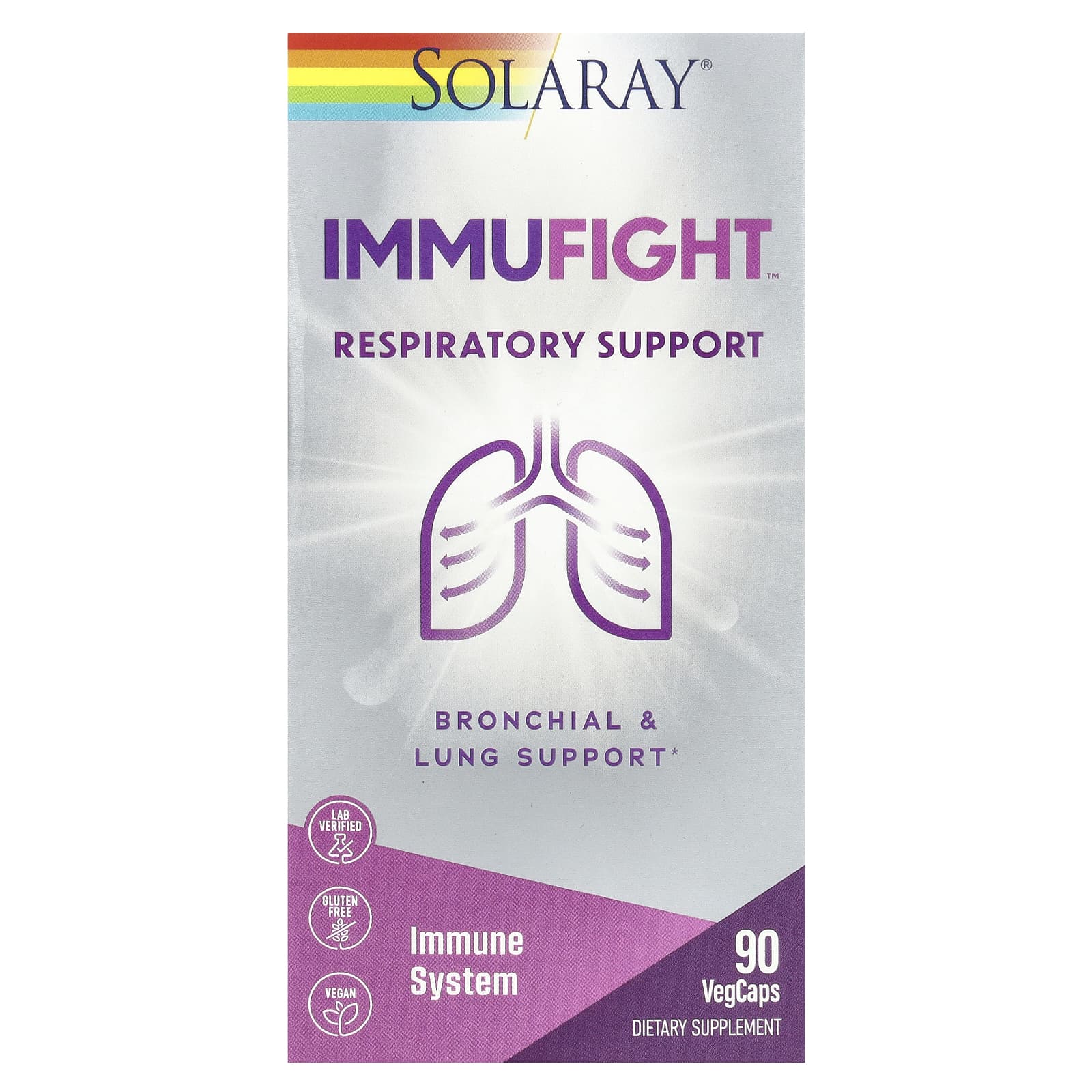 Solaray, ImmuFight Respiratory Support, 90 VegCaps UPC 076280563160 | HiLife Vitamins