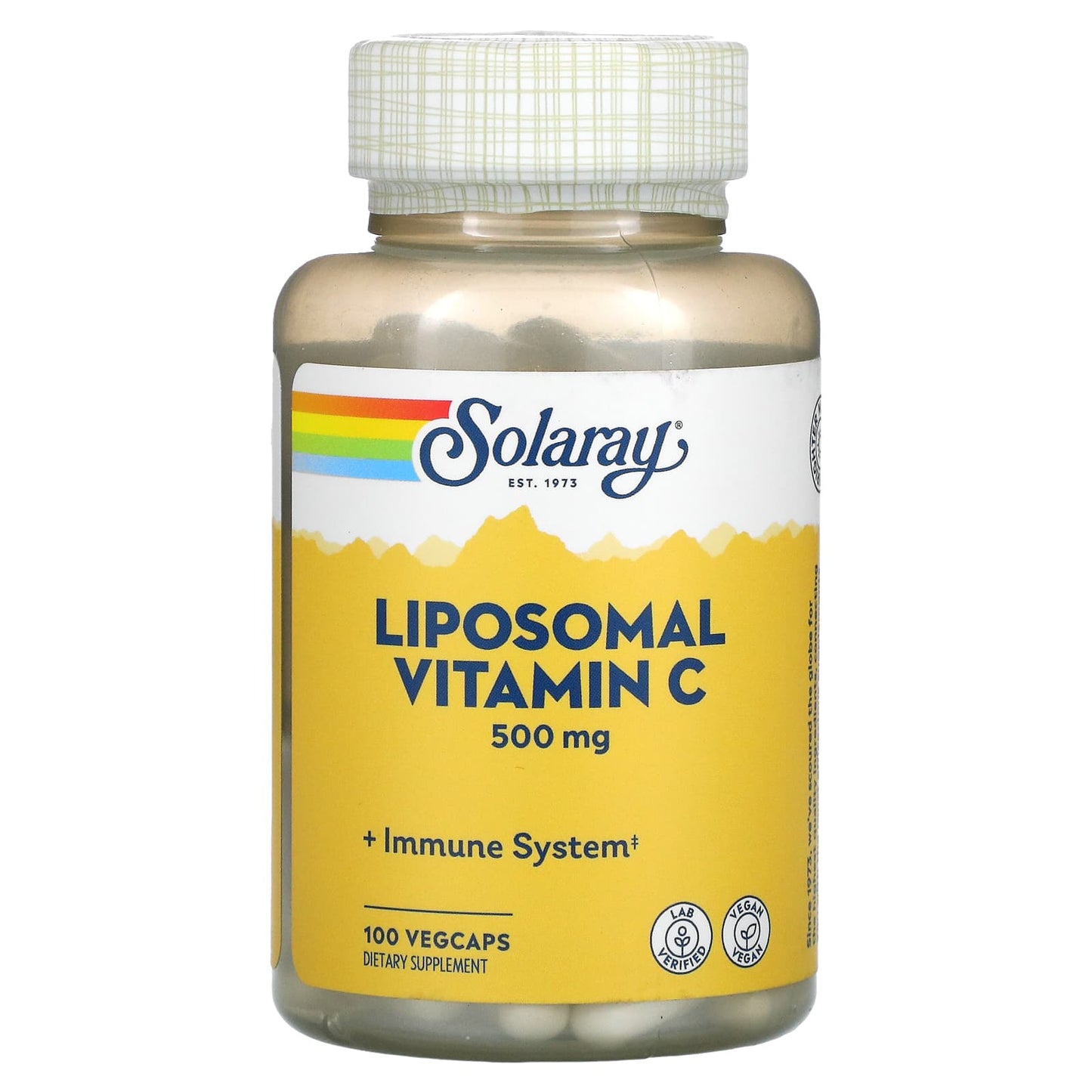 Solaray, Liposomal Vitamin C 500 mg, 100 VegCaps - 076280574197 | Hilife Vitamins