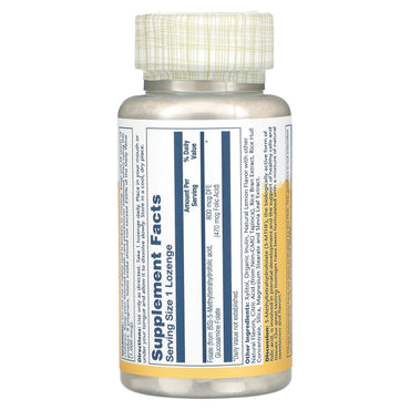 Solaray, Methyl Folate, Lemon, 800 mcg, 60 Lozenges UPC 076280578959 | HiLife Vitamins