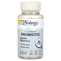 Solaray, Mycrobiome Probiotic Colon Formula, 50 Billion, 30 Enteric VegCaps UPC 076280669671 | HiLife Vitamins